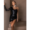 Černé krátké flitrované šaty KRISTAN