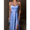 Modré dlouhé plesové šaty CELLINES