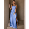 Modré dlouhé plesové šaty CELLINES