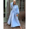 Světle modré dlouhé šaty RAHAM na zavazování