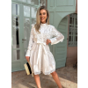 Bílé košilové krajkové šaty RAYNAS