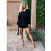 Černý mušelínový komplet se sukní RIMAL
