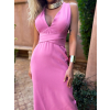 Růžové zavazovací šaty DIDAC