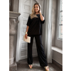Černý kalhotový volný komplet NICHOLE