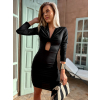Černé krátké šaty AYBARS s průstřihem