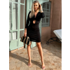Černé krátké šaty AYBARS s průstřihem