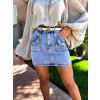Džínová krátká cargo sukně ZAURE s podšívkou