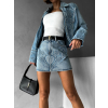 Modrá stylová džínová minisukně CENGIZ