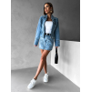 Modrá stylová džínová minisukně CENGIZ