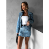Modrá stylová džínová minisukně CENGIZ