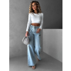 Světlé široké wide leg džíny SARFAR