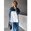 Bílá oversized denim košile HIRMATE