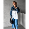 Bílá oversized denim košile HIRMATE