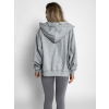 Šedá basic bavlněná mikina s kapucí OUTUBRO na zip