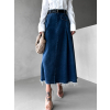 Modrá dlouhá džínová sukně LINETE