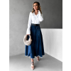 Modrá dlouhá džínová sukně LINETE