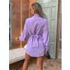 Fialová zavinovací tunika TONNETE na zavazování