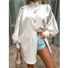 Béžová elegantní oversize košile KAMILIS