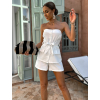 Bílý kraťasový elegantní komplet HULVA