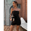Černý kraťasový elegantní komplet HULVA