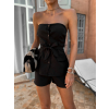 Černý kraťasový elegantní komplet HULVA