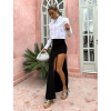 Černá dlouhá elegantní sukně ALPERE s rozparkem