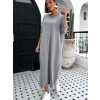 Šedé basic dlouhé šaty STOPHERE
