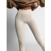 Béžové basic elastické žebrované legíny MARTINELI