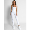 Bílý žebrovaný elastický sportovní set NATALISE
