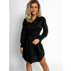 Černé basic vypasované košilové šaty SIERRA