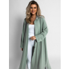 Mentolové basic dlouhé košilové šaty NESSY