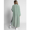 Mentolové basic dlouhé košilové šaty NESSY
