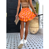 Oranžová volánková letní sukně IRKANT