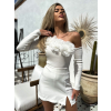 Bílý top ANNERIE s dlouhým rukávem a květinami