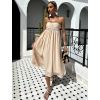 Krémové boho šaty AUTEREL bez rukávů