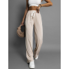 Krémové kalhoty AJSAL s rozšířenými nohavicemi