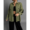 Khaki džínová oversize košile AGRIPINA