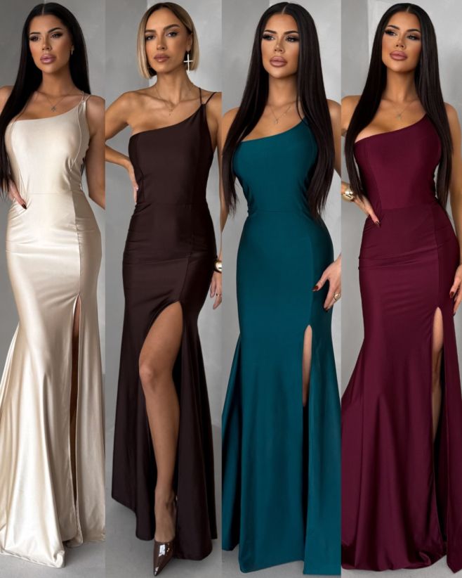 Společenské asymetrické šaty GAREVIA ✨ Jsou opět skladem 🥰 Elegantní střih s rozparkem, který krásně zvýrazní siluetu....